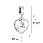 BFF Trio Hearts Dangle Charm Bead Grandma Sterling Silver - Image 4