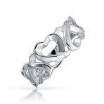 Friendship Ring Open Heart Huggies & Kisses XO Eternity Band