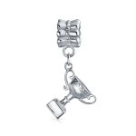 Sports Champion Trophy Dangle Charm Bead .925 Sterling Silver Fits European Bracelet
