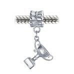 Sports Champion Trophy Dangle Charm Bead .925 Sterling Silver Fits European Bracelet - Image 2