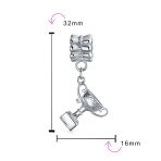 Sports Champion Trophy Dangle Charm Bead .925 Sterling Silver Fits European Bracelet - Image 3