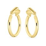Classic Tube Lightweight Clip On Hoop Earrings Non Pierced Sterling Silver .75 Inch Dia - Image 5