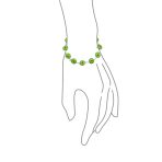 Good Luck Amulet Turkish Translucent Green Glass Evil Eye Bracelet .925 Sterling Silver 7.5 Inch - Image 44