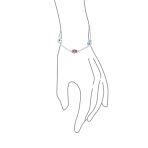 Turkish Colorful Evil Eye Hamsa Hand Charm Bracelet Sterling Silver - Image 2