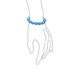 Colorful Turkish Glass Bead Evil Eye Stretch Bracelet with Crystal Spacers - Image 17