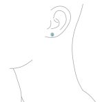 Classic Black Onyx Semi Precious Gemstone Milgrain Bezel Halo Oval Stud Earrings .925 Sterling Silver - Image 5