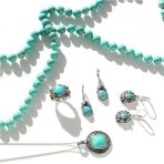 10MM Ball Bead 36 Inch Long Strand Double Wrap Blue Turquoise Necklace - Image 5