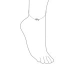 Nautical Turtle CZ Accent Anklet Ankle Bracelet Gold Plated Sterling Silver - Image 6