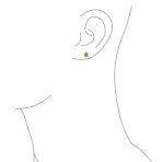 Petite Nautical Pave CZ Green Tortoise 14K Gold Stud Earrings with Secure Back - Image 3
