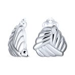 Classic Twist Love Knot Clip On Earrings Non Pierced Ears Sterling Silver