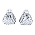 Classic Twist Love Knot Clip On Earrings Non Pierced Ears Sterling Silver - Image 2