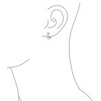 Two Tone Love Knot Symbol Infinity Huggie Mini Hoop Earrings Gold Plated .925 Sterling Silver - Image 8