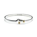 Stacking Bangle Bracelet Hook Eye Gold Plated Silver - Image 3