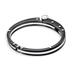 Biker Handcuff Bracelet Bangle Black Inlay Stainless Steel - Image 6
