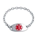 Miami Cuban Link Medical ID Bracelet Stainless 7.5 Inch - Image 17