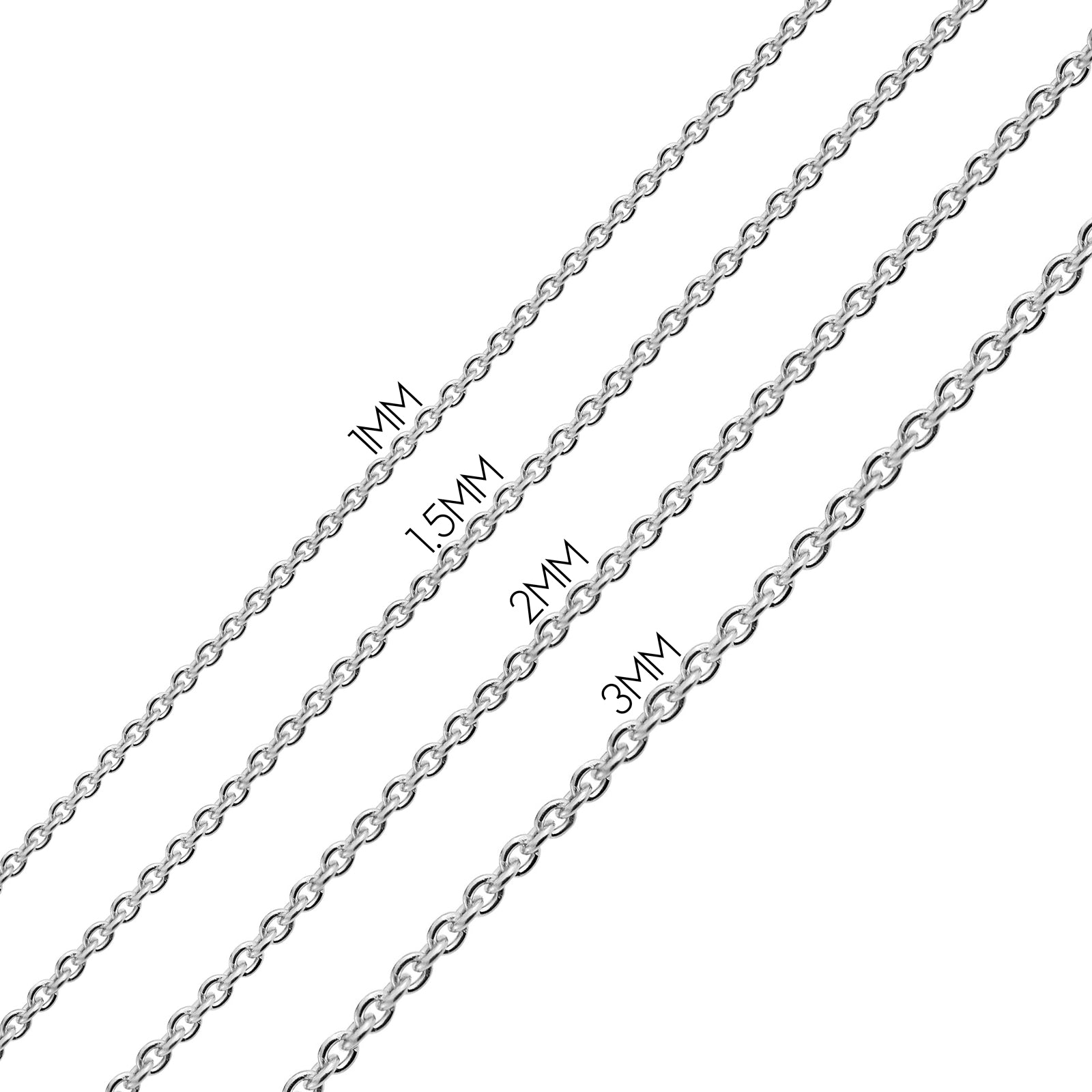 under_3mm_size_comparison_small_dccaf20c-faef-47ad-9332-d40d2bf56e65 Classic Solid Strong Yellow 10K Gold Twist Cable Rope Chain Necklace 3MM 16 Inch - Image 1