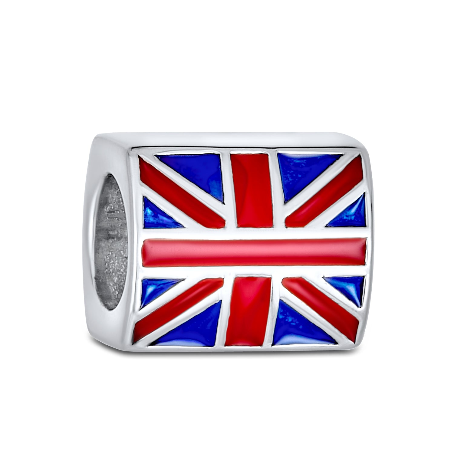 union-jack-holiday-pandora-bead-uk_pbx-df-sb-1184_1 Red White Blue Union Jack Charm Bead Sterling Silver for European Bracelet - Image 1