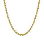 Classic Solid Strong Yellow 10K Gold Twist Cable Rope Chain Necklace 3MM 16 Inch - Image 5