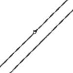 Set of 3 Dainty Rolo Cable Chain Necklace Black Stainless Steel 18, 20 & 24 Inch - Image 3