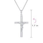 Religious Jewelry Jesus Crucifix Cross Pendant Necklace .925 Sterling Silver - Image 4