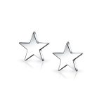 Set of 2 Patriotic Celestial Rock Star Stud Earrings Black Plated Steel 10MM - Image 2