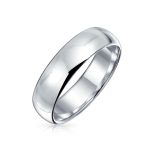 Plain 5MM Classic Dome Wedding Band Ring .925 Sterling Silver Comfort Fit - Image 2