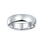 Plain 5MM Classic Dome Wedding Band Ring .925 Sterling Silver Comfort Fit - Image 6
