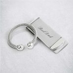Basic Large Wide Strong Money Clip Card Holder Silver Plated Stainless Steel - Image 15