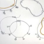 Romantic Multi Dangling Hearts Charms Anklet Ankle Bracelet Sterling Silver Adjustable 9, 10 Inch - Image 5