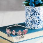 Cap Honor Student Luck Heart Bead Charms Bracelet 925 Sterling Silver - Image 5