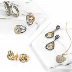 Twisted Cable Love Knot Clip-On Earrings Two-Tone Black Gold - Image 4
