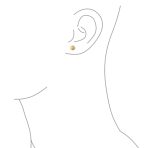 Summer Solar Beach Fun Sunburst Stud Earrings in Genuine 10K Yellow Gold - Image 3