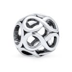 Set of 2 Kissing Lovers & Valentine Heart Knot Charm Bead Sterling Silver Fits European Bracelet - Image 5