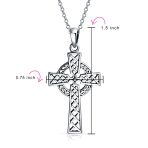 Vintage Viking Love Knot Celtic Cross Pendant Necklace Sterling Silver Teens - Image 4