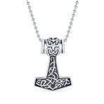 Protection Amulet Celtic Knot Viking Necklace Thors Hammer Pendant for Men