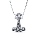 Protection Amulet Celtic Knot Viking Necklace Thors Hammer Pendant for Men