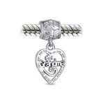 Antique Vintage BFF Heart Grandma Dangle Charm Bead - Image 3