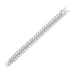 CZ Marquise Leaf Tennis Bracelet Silver 7.25 Inch 40 CTW - Image 2