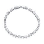 Vintage Style Alternating Oval Shape Purple CZ Cubic Zirconia Tennis Bracelet Silver Plated 7 Inch - Image 5
