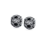 Set of 2 Garden Insect Filigree Butterfly Charm Bead Sterling Silver
