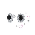 Classic Vintage Crown 1.5 CT CZ Stud Earrings with Green Simulated Emerald - Image 13