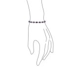 Vintage Style Alternating Oval Shape Purple CZ Cubic Zirconia Tennis Bracelet Silver Plated 7 Inch - Image 7