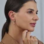 Set of 2 Elegant Vintage Drop Ball Earrings Gold Plated - Image 3