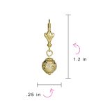 Set of 2 Elegant Vintage Drop Ball Earrings Gold Plated - Image 4