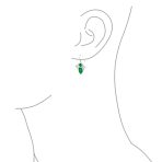 Garden Insect Orange Yellow Jade Queen Bumble Bee Dangle Drop Earrings .925 Sterling Silver - Image 5