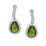 Classic 7CT Halo Red CZ Cubic Zirconia Drop Teardrop Clip On Earrings Adjustable Screw-back - Image 13