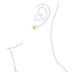 Art Deco Princess Cut Solitaire White Opal Drop Earrings - Image 6