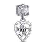 Antique Vintage BFF Heart Grandma Dangle Charm Bead