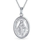Religious Our Lady Of Guadalupe Medal Virgin Mary Necklace Pendant Sterling Silver