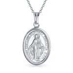 Religious Our Lady Of Guadalupe Medal Virgin Mary Necklace Pendant Sterling Silver